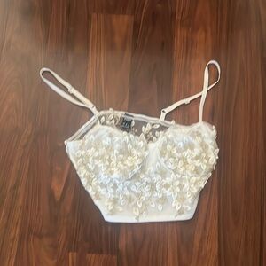 shein floral white top